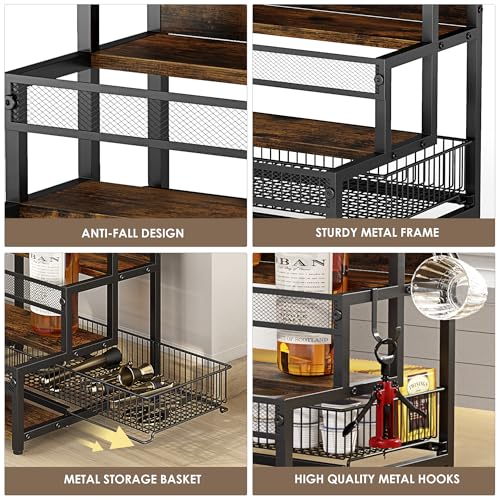 3 Tier Coffee Syrup Rack Organizer 12 Water Bottles Holder Stand - view 4