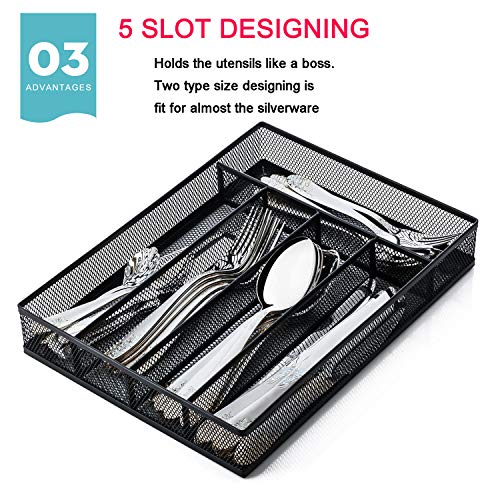 Utensil Drawer Organizer - 5 Compartments - view 5