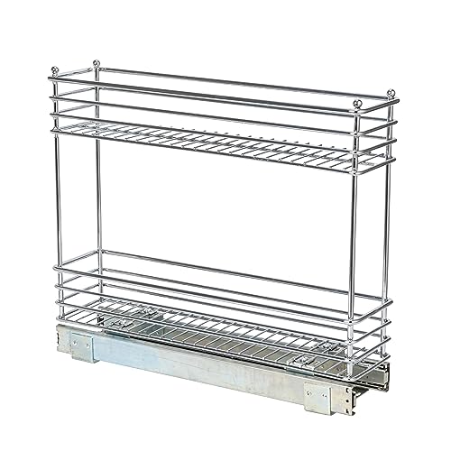 Chrome 2-Tier Sliding Cabinet Organizer, 5" - view 7