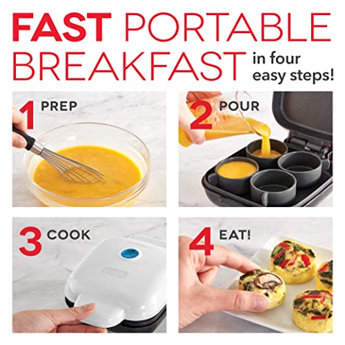 Deluxe Egg Bite Maker with Mini Griddle for Individual Pancakes and other On-The-Go Meals (Aqua) - view 3