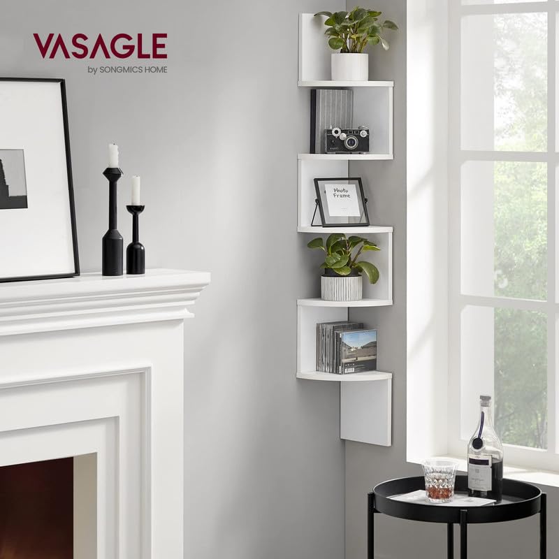 Corner Shelf Wall Mount, 5-Tier Floating Corner Bookshelf - view 2