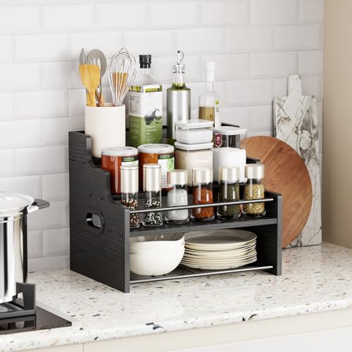 4-Tier Liquor Bottle Display Shelf,Black Modern Bottle Organizer - view 4