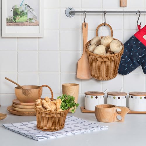 2pcs Wall Hanging Basket for Ginger Garlic and Fruit Kitchen Storage - view 6
