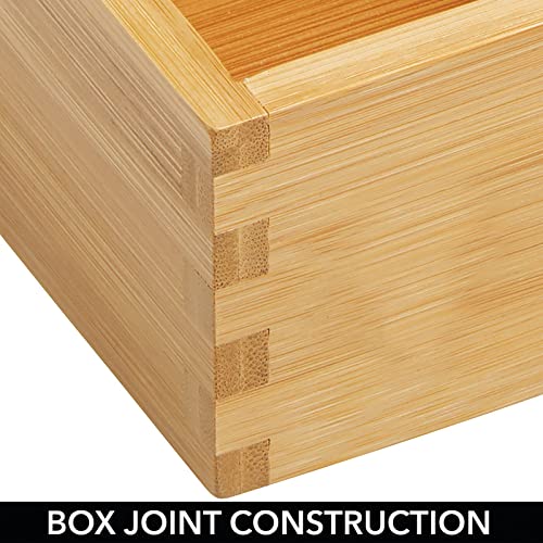 Bamboo Wood Kitchen Cabinet Drawer Organizer Tray Bins - Multipurpose - Use in Drawers, on Countertops, Shelves or in Pantry - Varied Sizes - Echo Collection - Set of 5 - Natural - view 7