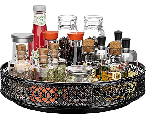 13 inch Lazy Susan Turntable - Metal Spice Organizer for Cabinet Table Top