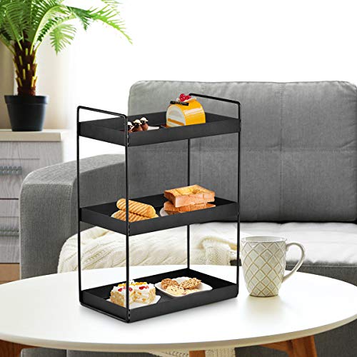 3-Tier Bathroom Countertop Organizer, Black, 12.2" L x 6.7" W x 16.9" H - view 3