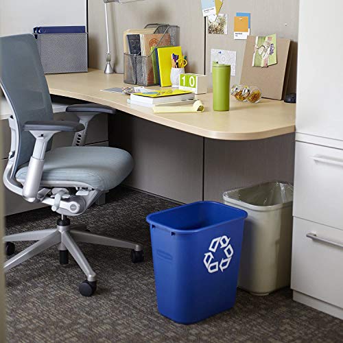 Wastebasket, Blue Recycle, 7-Gal, 4 Pack - view 6
