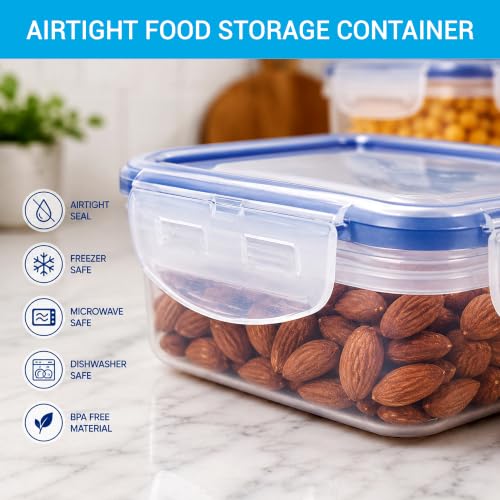 (Pack of 6) Lock & Lock Airtight Square Food Storage Container 29.41-oz / 3.68-cup - view 3