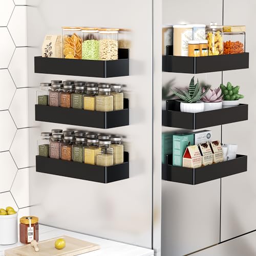 Magnetic Spice Rack for Refrigerator Black, 4 Pack - view 7