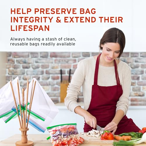 Plastic Bag and Bottle Dryer - Patented; Multi-Purpose Drying Rack Saves Money and the Planet. Folds for Easy Storage - view 6
