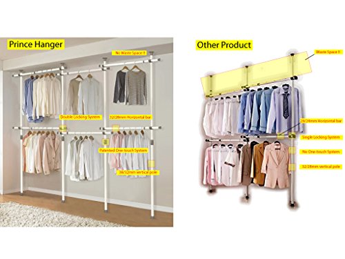 Tension Pole Closet System — No-Renovation Hanging Storage Rack, 6-Tier Expandable Design (PHUS-0072) - view 4