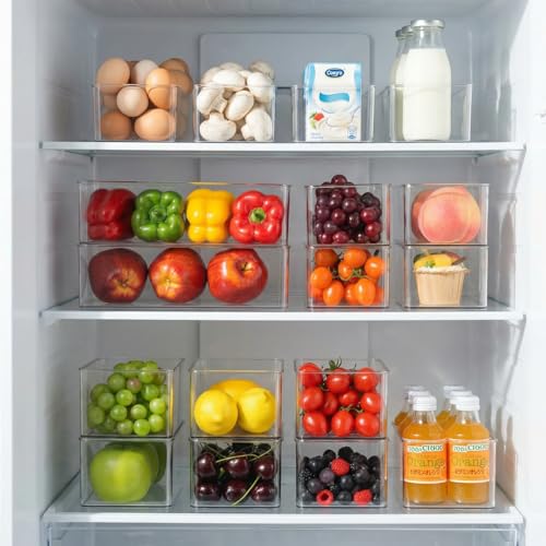 4 Clear Pantry Organizer Bins for Kitchen Drawer, Refrigerator - view 2