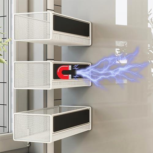 Magnetic Shelf Fridge Basket Bin for Washer Dryer Locker Whiteboard Cabinet - view 2