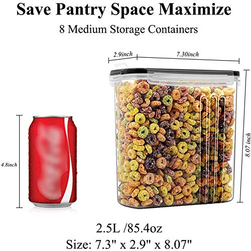 Cereal Containers Storage Set 2.5L, 8 Pack - view 3