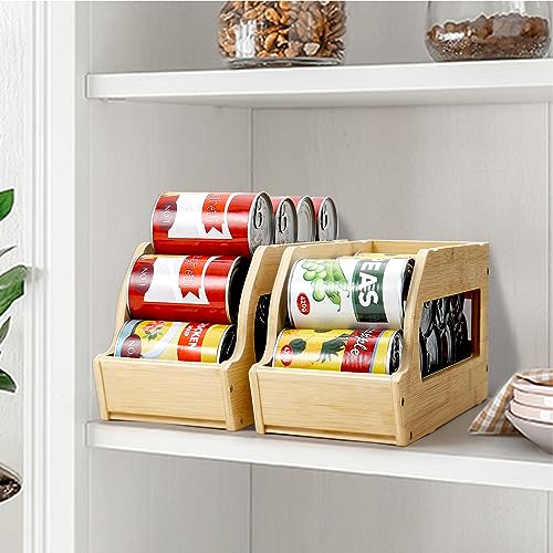 Bamboo Can Organizers and Storage for Pantry(2 Pack), Stackable - view 6