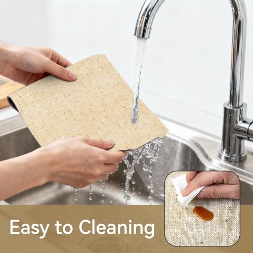 12"x120" Non-Adhesive Shelf Liner for Kitchen Cabinets and Drawers, Washable Non-Slip PVC Cabinet Liner (Yellow)(1 Roll) - view 4