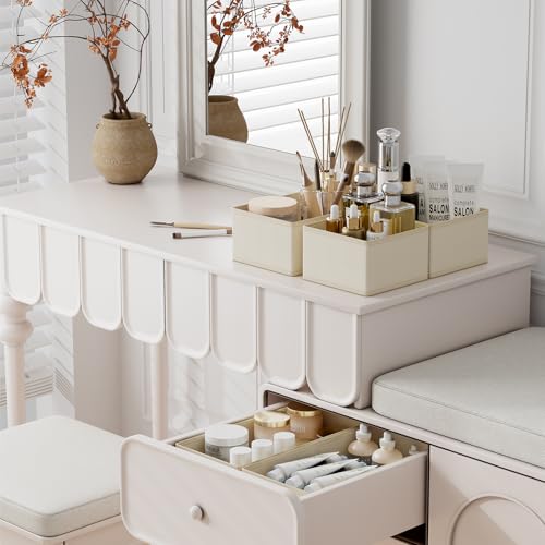 Drawer Organizer Clothes 15 Pack - Foldable Baby Organizers and Storage & Closet Organizers for Bedroom, Closet - Nursery Organization Dresser Dividers for underwear, Sock,Bra, Belt, Tie, Beige - view 5