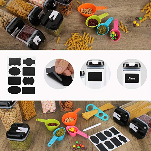 ZiGoRo Airtight Kitchen Food Storage Container Set with Lids - Pantry Kitchen Organizer Containers- Perfect as Cereal, Flour or Sugar Containers with Labels, Marker, Measuring Spoons & Spaghetti Gauge - view 6