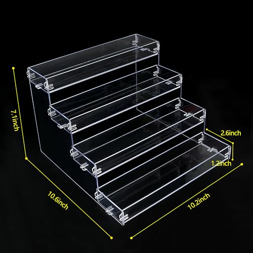 Spice Rack,No Tool Needed & No Pungent Acrylic Glue Self-derived Snap On Assembly Spice Shelf Pantry Kitchen Cabinet Organizer 10 in for Jars,Baking Supplies & Spice Bottles (4 Tier) - view 5