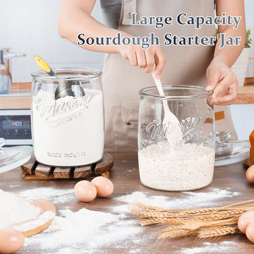 1 Gallon Glass Cookie Jar with Airtight Lid, Wide Mouth Canister - view 6