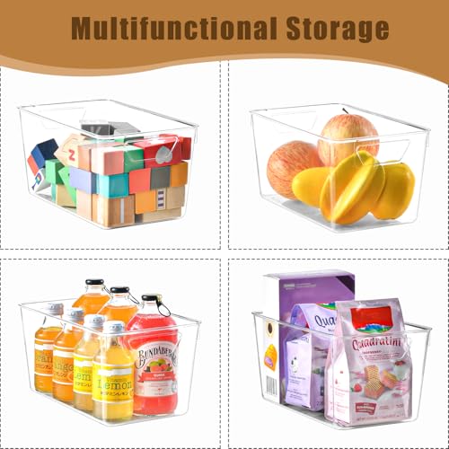 12 Pack Pantry Organization and Storage,Clear Plastic Storage Bins - view 3