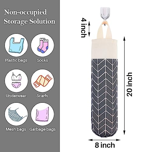 Plastic Bag Holder, Canvas Grocery Bag Holder Dispenser, Storage - view 2
