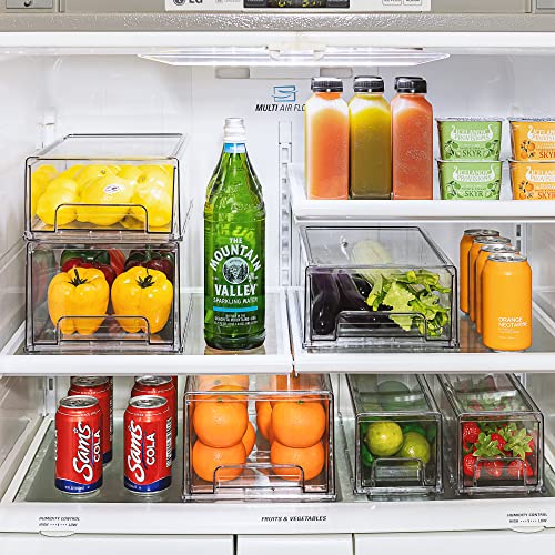 Clear Storage Drawers for Refrigerator & Pantry (Small Wide, 2 Pack) - view 2