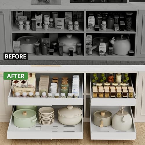 4 Pack Expandable Pull Out Cabinet Organizer,21" Deep - view 3