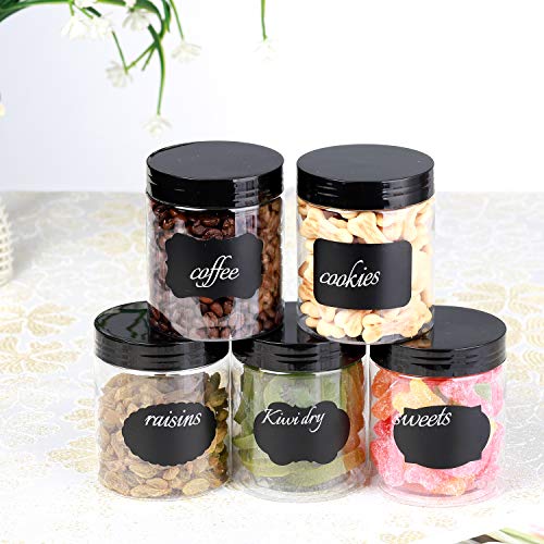 8 OZ Plastic Jars with Lids, 24 Pack Clear Plastic Slime Containers for Kitchen and Household Food Storage of Dry Goods, Creams and More, BPA Free - view 7