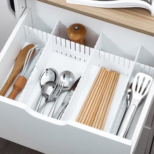 12pcs Adjustable Drawer Organizer DIY Storage System PP Dividers - view 6