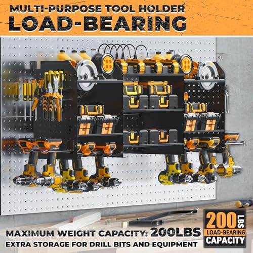 Upgraded Large Power Tool Organizer Wall Mount with Charging Station - view 6