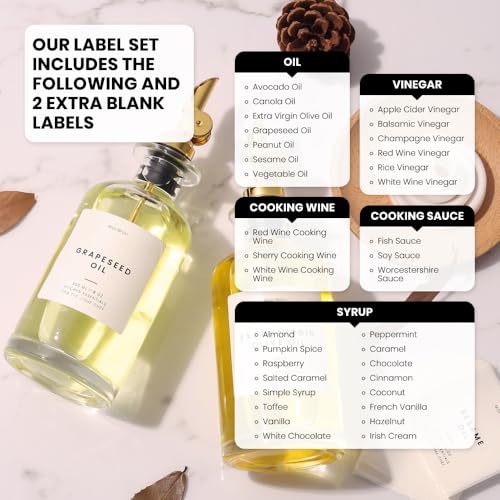 Premium Olive Oil Dispenser Bottles for Kitchen with Pourer - Oil and Vinegar Dispenser Set, Glass Dispenser for Kitchen, Dispenser Bottle of 350ml - Set of 2 - view 6
