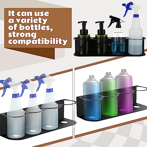 2 Pcs 4 Holes Spray Bottle Holder Organizer Wall Mount Storage Rack - view 6