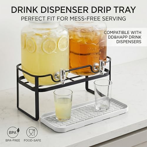 Silicone Organizer Tray, Soap and Sponge Holder for Kitchen Sink, Bathroom - Storage Tray for Dish Brush, Soap Dispenser, Dishwashing Accessories-(White 1 Pack, 12"x4.7") - view 2
