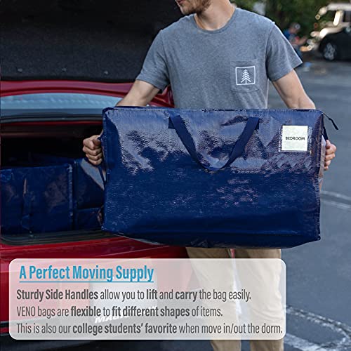 8 Packs Heavy Duty Large Storage Moving Bags Bundles, 4 Packs of Large Moving Bags with Strap and 4 Packs Oversize Moving Storage Bags - view 6