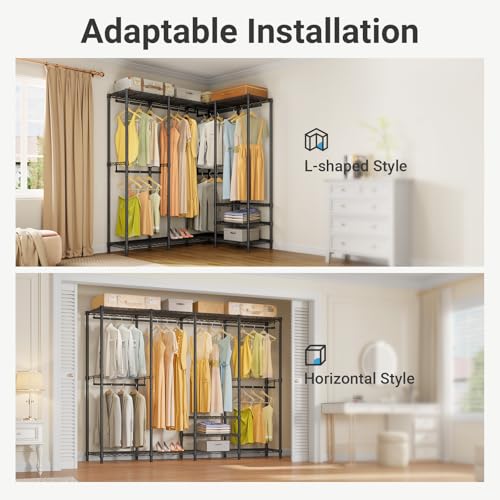 V40 Heavy Duty Clothes Rack, Modular Closet System Clothing Rack - view 3