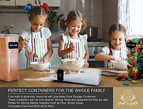 Kitchen Storage Box Set - 8 Airtight Food Jars for Storing Spaghetti, Pasta, Flour, Cereals, Pet Food Preservation, BPA Free (3 quarts) - view 7