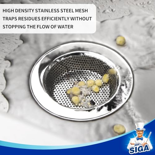 Kitchen Sink Strainer, Stainless Steel Sink Drain Strainer, 3 Pack - view 4