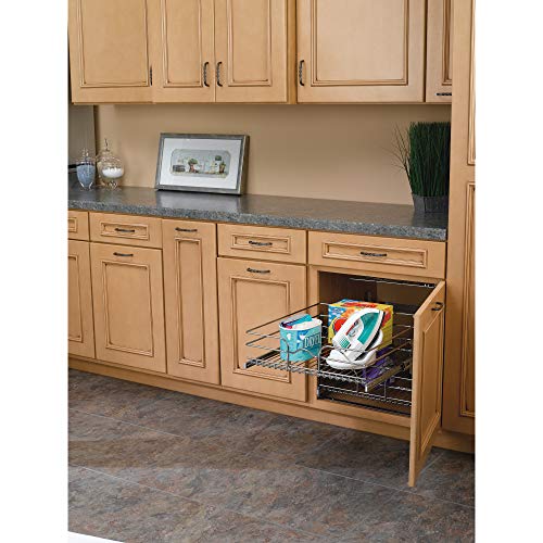 5WB2-2122-CR 21 in. W x 22 in. D Base Cabinet Pull-Out 2-Tier Wire Basket, Chrome - view 3