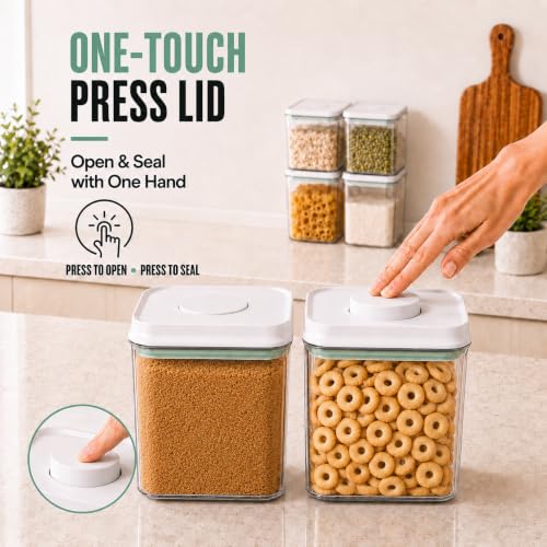 2-Pack 2.8 Qt Airtight Food Storage Containers, Stackable Pop Lids - view 2