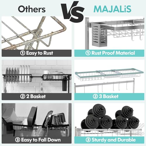 2 Tier Extra Large Stainless Steel Over The Sink Dish Drying Rack - view 4
