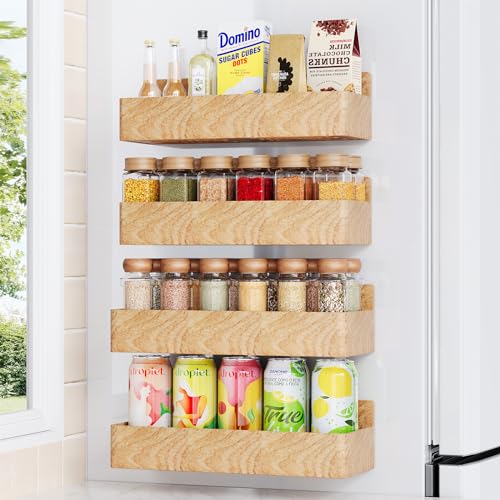 Magnetic Spice Rack for Refrigerator Black, 4 Pack - view 2