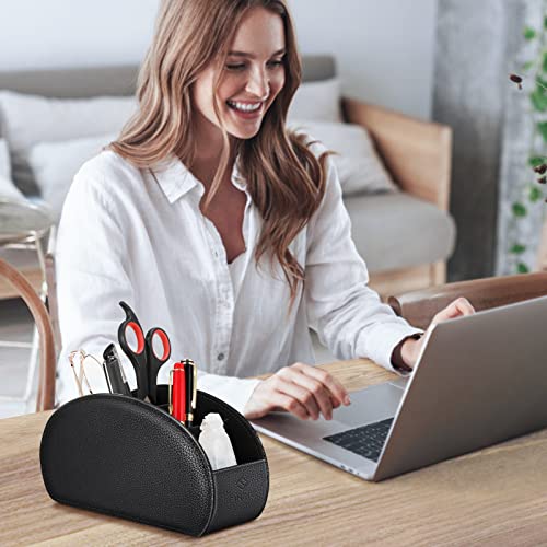Remote Control Holder with 6 Compartments Vegan Leather - view 6