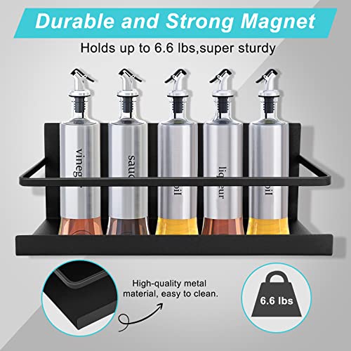 2 Pack Premium Quality Magnetic Spice Rack for Refrigerator, Strong Magnetic Spice Rack for Holding Jars, Perfect Space Saving Magnetic Shelf - view 4
