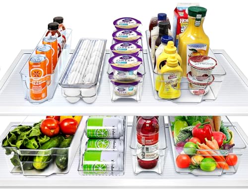 Fridge Organizers and Storage Bins for Pantry & Fridge (8 Piece Set)