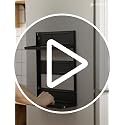 Magnetic Spice Rack,4 Tier Kitchen Magnetic Shelf for Refrigerator Fridge Organizer with 2 Paper Towel Holders and 5 Removable Hooks,Matte Black - view 7