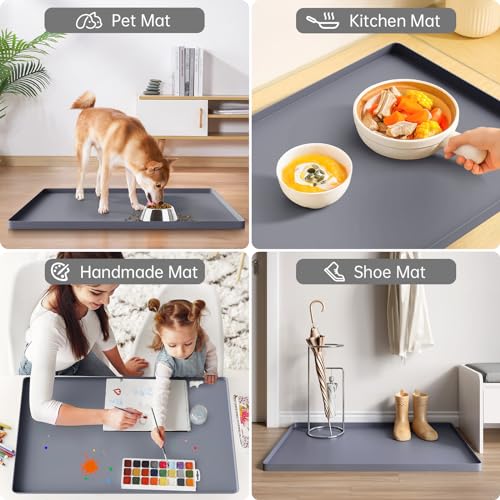 Waterproof Under Sink Mat, 34" x 22", Dark Gray - view 6