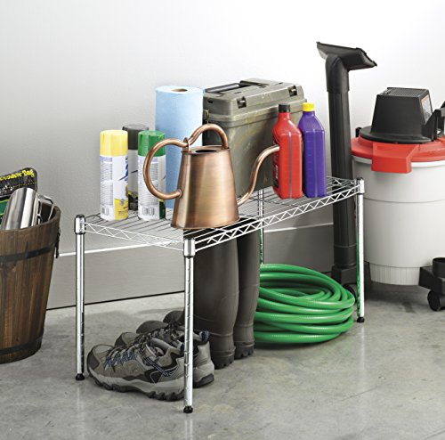 Wire Shelving Unit, Metal Storage Shelves, Durable Heavy Duty Shelf, Easy Assembly for Pantry, Kitchen, Garage, Plant, 14" x 30" x 15" - view 2