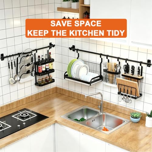 Kitchen Utensil Hanger, Stainless Steel, Modular Storage Organizer - view 7