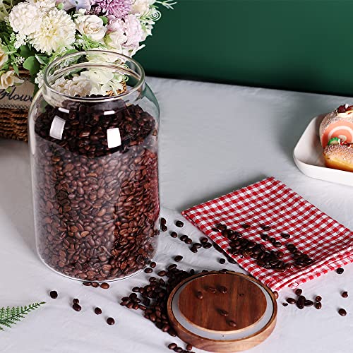 1 Gallon Glass Jar with Wooden Acacia Airtight Lid, Set of 2 - view 5